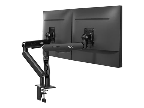 AOC AM420 bras pour - pour 2 écrans LCD / plasma - pour bureau - alliage d'aluminium - noir - Taille d'écran :17"-34"