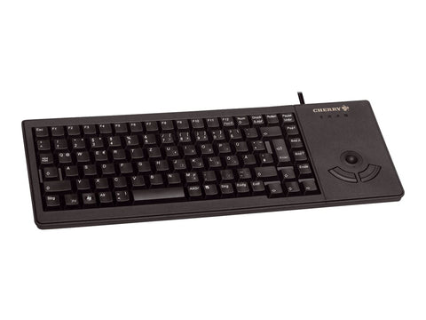 CHERRY mechanical keyboard with low profile keys 89 USB integrated optical trackball black