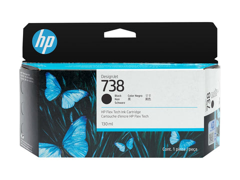 HP 738 130-ml Black DesignJet Ink Cartridge