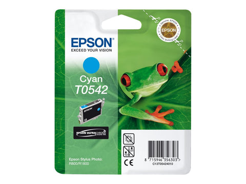 EPSON T0542 cartouche d encre cyan capacité standard 13ml 400 pages 1-pack blister sans alarme