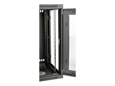 EATON TRIPPLITE SmartRack 15U Low-Profile Switch-Depth Wall-Mount Half-Height Rack Enclosure Clear Acrylic Window