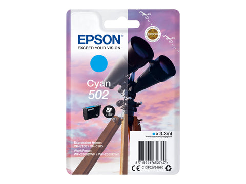 EPSON 1LB Singlepack Cyan 502 Ink SEC w/s