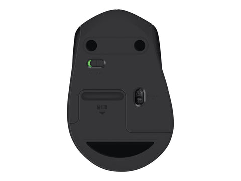 LOGITECH M330 SILENT PLUS Mouse 3 buttons wireless 2.4 GHz USB wireless receiver black