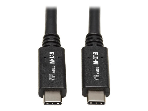 EATON TRIPPLITE USB-C Cable M/M - USB 3.1 Gen 2 10 Gbps 5A Rating Thunderbolt 3 Compatible 20-in. 50.8cm