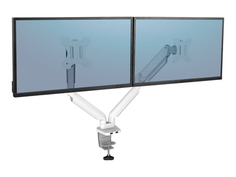 FELLOWES Bras Porte-Ecrans Double Blanc Platinum Series