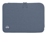 PORT DESIGNS Trendy Cotton Neoprene Laptop 13p-14p Sleeve L-shaped opening for easy access Stretchy cotton neoprene material Blue