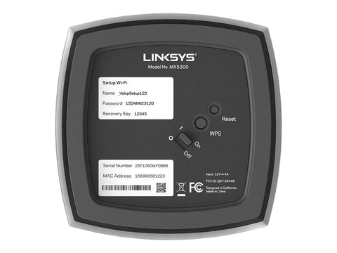 LINKSYS Système WiFi 6 AX Multiroom Intelligent Mesh triple bande Linksys Velop MX10600. pack de 2