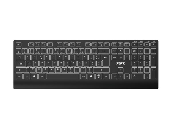 PORT DESIGNS Keyboard Wireless - Luminated Rechargeable (FR)