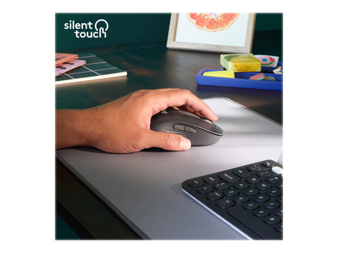 LOGITECH Signature M650 L LEFT Mouse large size left-handed optical 5 buttons wireless Bluetooth 2.4 GHz GRAPHITE