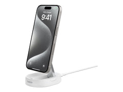 BELKIN Boost Charge Pro Convertible Qi2 15w Magnetic Charging Stand w/ PSU White