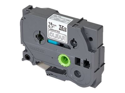 BROTHER P-TOUCH TZE-145 blanc sur clear 18mm