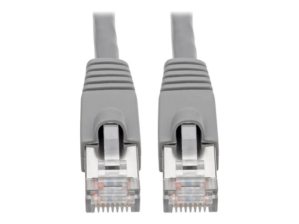 EATON TRIPPLITE Cat6a 10G-Certified Snagless Shielded STP Ethernet Cable RJ45m/M PoE Gray 7 ft. 2.13m