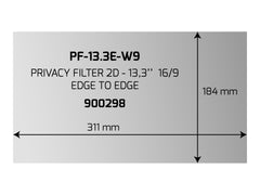 PORT DESIGNS PRIVACY FILTER 2D 13.3p 16:9 EDGE TO EDGE 311x184