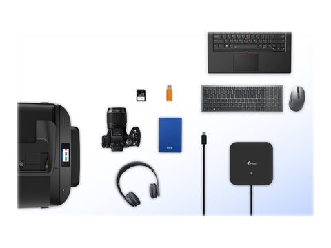 I-TEC USB-C Dual Display MST DS 1xDP 1xHDMI 1xGLAN 3xUSB 3.0 2x USB 2.0 1xUSB-C-Datei 1xAudio/Mic Jack 1x100W USB-C PD