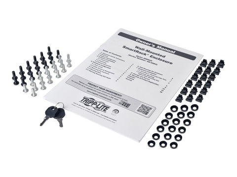 EATON TRIPPLITE SmartRack 9U Low-Profile Switch-Depth Wall-Mount Mini Rack Enclosure Clear Acrylic Window