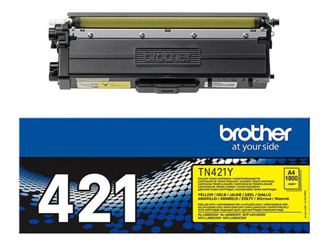BROTHER TN421Y Toner Cartouche Jaune 1.800 pages pour Brother HL-L8260CDW, L8360CDW