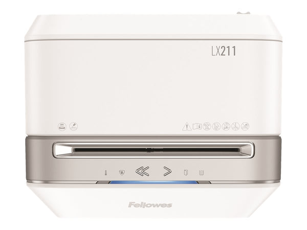 FELLOWES DESTRUCTEUR MICROSHRED LX211 BLANC COUPE MIRCROPARTICULES 230V EU/UK