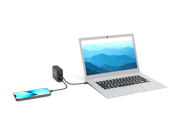 PORT DESIGNS 130W GaN charger USB-C and USB-A Gallium Nitride GaN technology more efficient smaller lighter