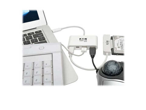 EATON TRIPPLITE 4-Port USB-C Hub USB C to 2x USB-A 2x USB-C USB 3.0 White