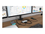 I-TEC USB-C Metal Nano Dock 2xDP 1xHDMI 1xGLAN 1xAudio/Mic 2xUSB 3.1 2xUSB 2.0 1xUSB-C Data 1xUSB-C, sans alimentation fournie