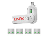 LINDY Clé USB et 4 bloqueurs de ports USB Vert
