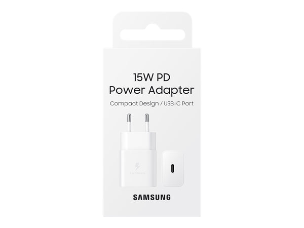 SAMSUNG 15W Adapter UCB-C port without cable White