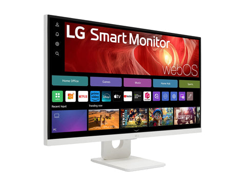 LG 27U731SA-W 27p Smart Monitor UHD IPS WebOS 60Hz 5ms 350cd/m2 HDMI2.1x2 USB C PD 65W