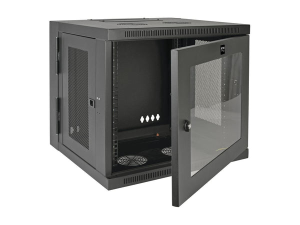 EATON Wall-Mounted SmartRack 10U Enclosure L. 600mm D.600mm Rear Hinges and Glass Door