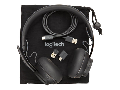 LOGITECH Zone Wired MSFT Teams Headset on-ear wired USB-C graphite Certified for Microsoft Teams
