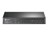 TP-LINK TL-SF1009P PoE+ Switch 8x 10/100Mbps PoE+ + 1x RJ45 10/100 Non-PoE 65W 802.3at/af Desktop Steel Case