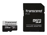 TRANSCEND USD350V 256Go microSD w/adapter U3 High Endurance