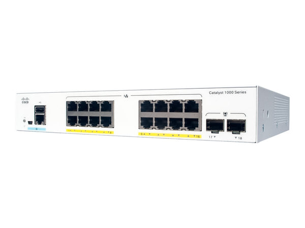 CISCO Catalyst 1000 16-Port Gigabit data-only 2 x 1G SFP Uplinks LAN Base with external power supply