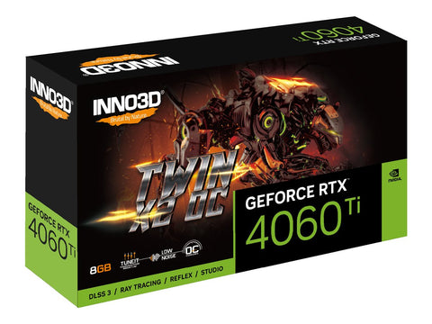 INNO3D GeForce RTX 4060 Ti Twin x2 OC 16Go GDDR6 1xHDMI 3xDP