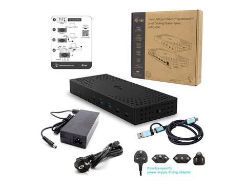 I-TEC USB 3.0 USB-C Thunderbolt 3x 4K Docking Station Gen 2 + Power Delivery 100W