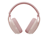 LOGITECH Zone Vibe 100 Headset full size Bluetooth wireless rose