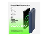 BELKIN Powerbank 20K 15W USB-C + 2 USB-A Bleu