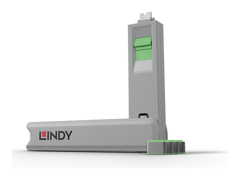 LINDY Verrou de port USB type C vert 4pcs