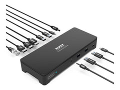 PORT DESIGNS Triple Screen Docking Station With 100W Power Dual USB-C & USB-A Connectivity Charges Laptops Up To 100W