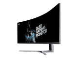 SAMSUNG C49HG90DMU 49in 32:9 Curved 1800R 3840x1080 VA QLED HDR 1ms MPRT 144Hz HDMIx2 DP Dual hinge height adj stand VESA