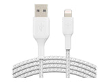 BELKIN BOOST CHARGE USB-A to Lightning Cable Braided 3M White