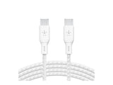 BELKIN 100w USB-C to USB-C Braided Cable 2M White