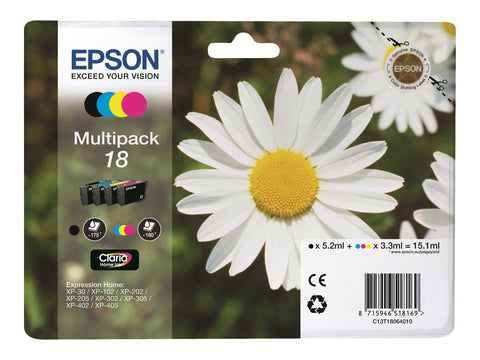 EPSON 3LB 18 ink cartridge black and tri-colour standard capacity 15.1ml 1-pack RF-AM blister w/s
