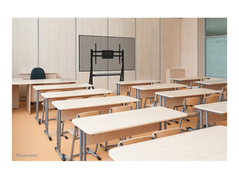 NEOMOUNTS FL50-525BL1 Support au sol mobile pour écran 55-86p - étagère multimédia incluse - installation rapide - TÜV