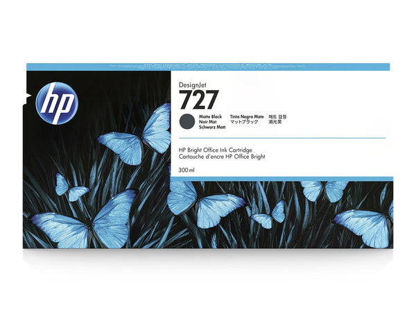 HP 727 original Ink cartridge C1Q12A mat black standard capacity 300 ml 1-pack