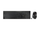 CHERRY DW 9500 SLIM Wireless Desktop USB Keyboard and Bluetooth Black Rechargeable Mouse (FR)