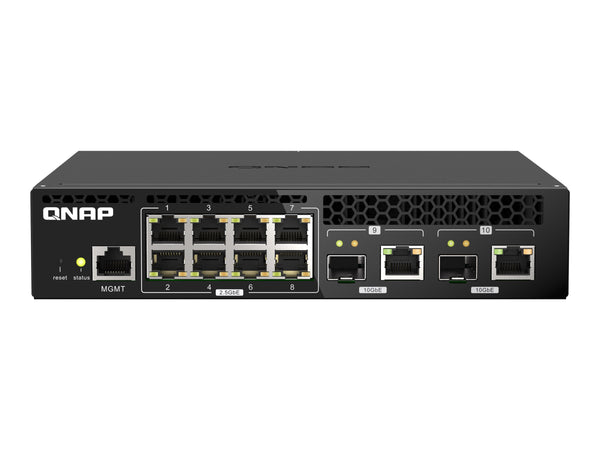 QNAP QSW-M2108R-2C 8x 2.5GbE 2x 10GbE SFP+ NBASE-T Combo web managed switch