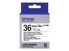 EPSON Ruban LK-7WB2 Magnétique Noir/Blanc 36/1,5