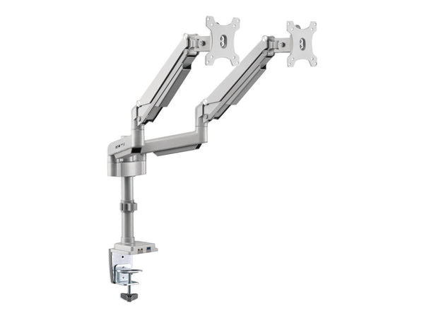 EATON TRIPPLITE Dual-Display Flex-Arm Mount for 13p to 34p Monitors - Clamp or Grommet USB Audio Ports