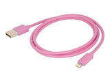 URBAN FACTORY Cable rose pour synchronisation et charge LIGHTNING - 1m - MFI