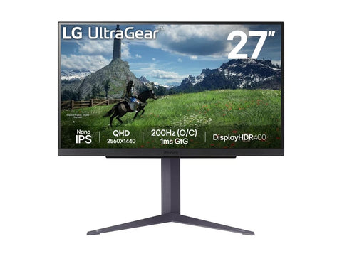 LG UltraGear 27GS85Q-B - 27p - 2560 x 1440 QHD 180 Hz - Nano IPS - 400 cd/m2 - DisplayHDR 400 - 1 ms - 2xHDMI DisplayPort